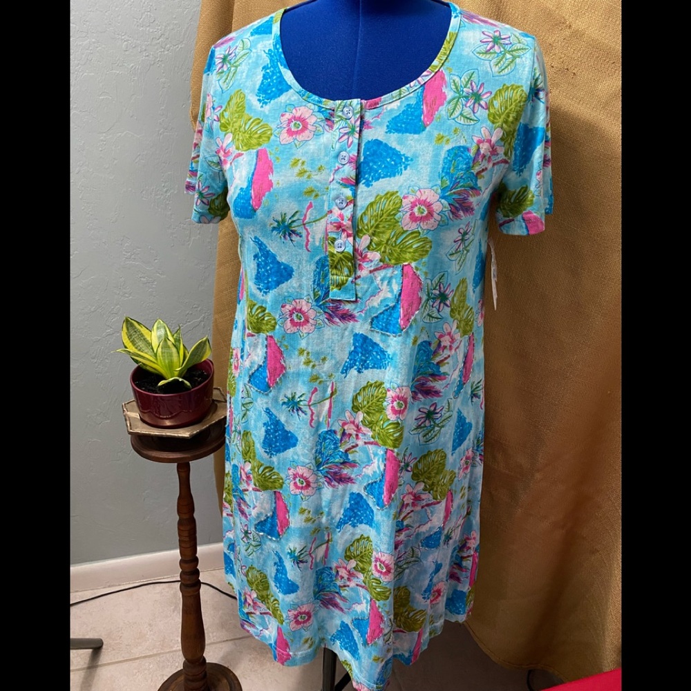 💥💥 Tropical sun dress beaded cotton small